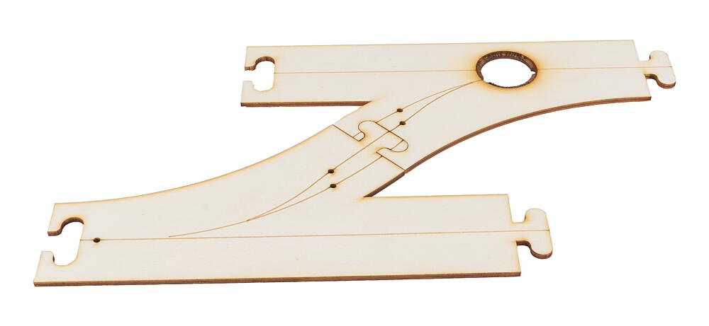 Strada laser Svolta a sinistra e incrocio a 45 Scala H0 DS Modellismo Strada laser Svolta a sinistra scala H0
