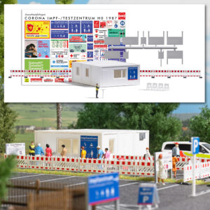 Centro di vaccinazione/test scala H0 Busch