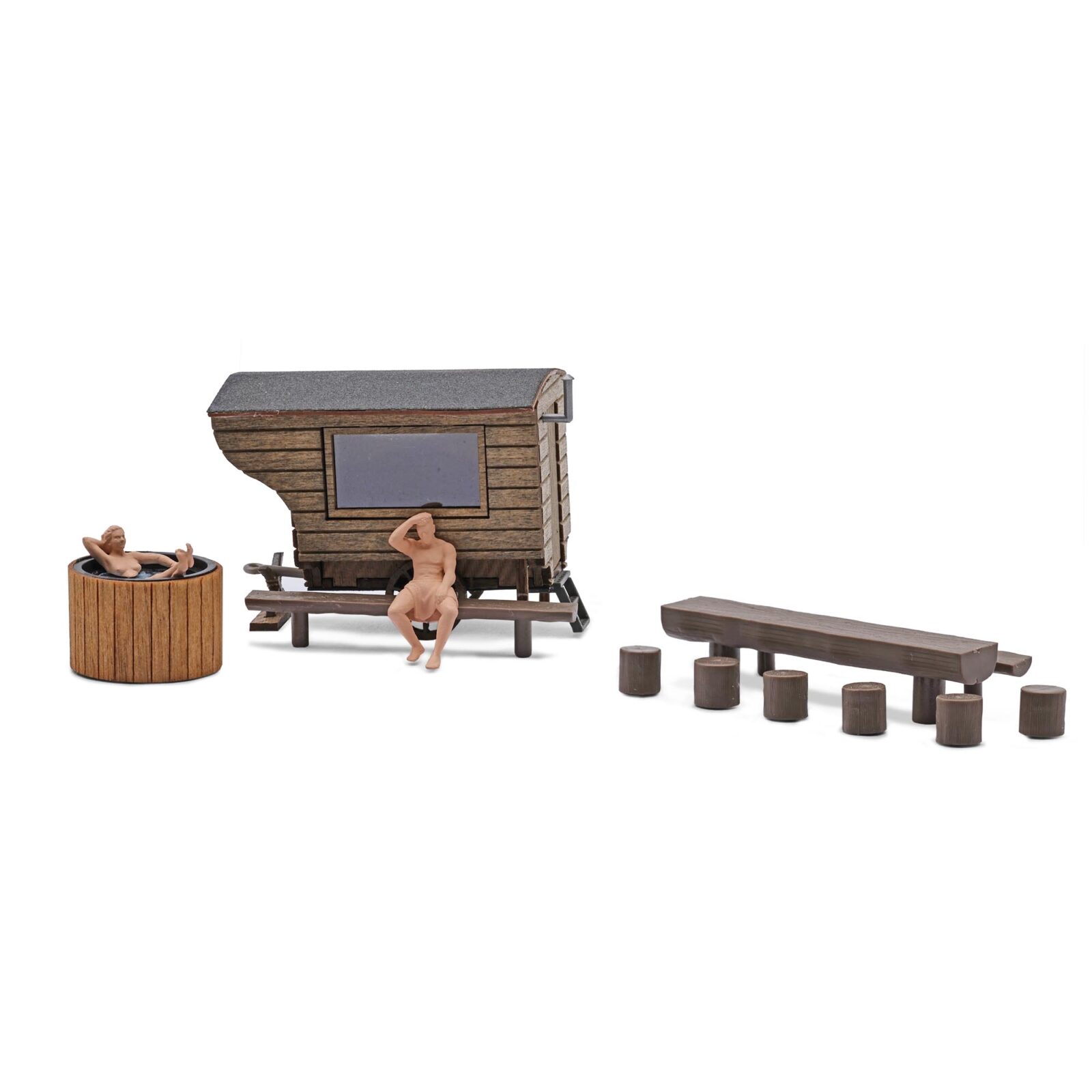 Sauna nel Carro dei Pastori Scala H0 DS Modellismo Sauna nel Carro dei Pastori scala H0 Busch