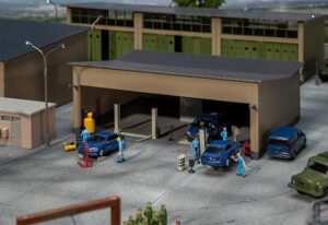 Officina per veicoli scala H0 Faller