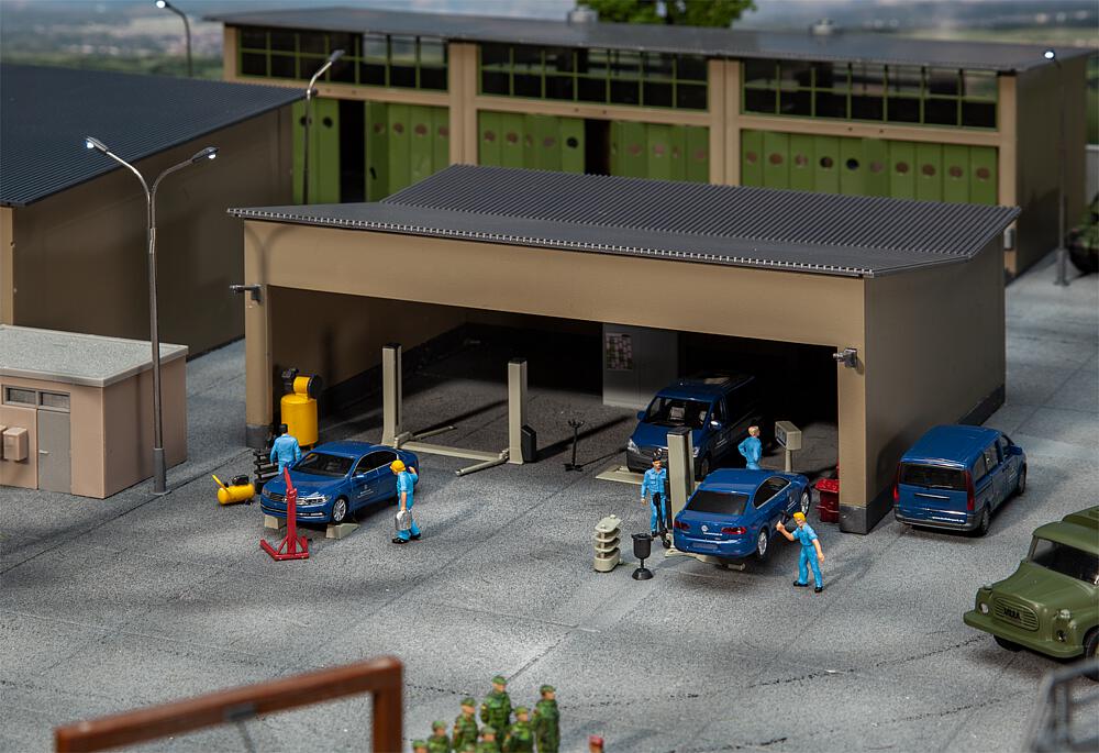 Officina per veicoli Scala H0 DS Modellismo Officina per veicoli scala H0 Faller