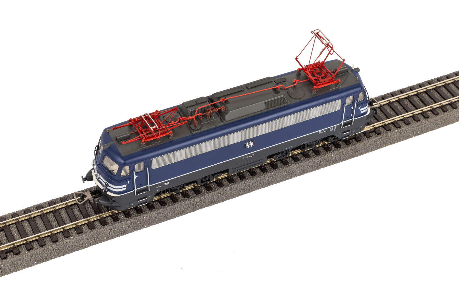 Locomotiva Elettrica / Sound E10 477 con strisce di segnalazione DB Epoca III - Versione C.A. Scala H0 DS Modellismo Locomotiva Elettrica / Sound E10 scala H0