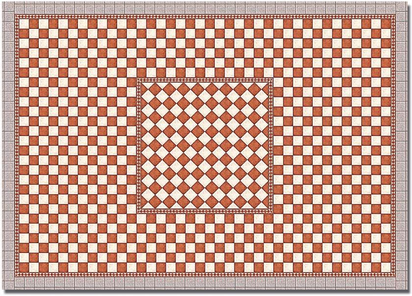 Piastrelle decorative “Quadrato piastrellato (antico)” Scala H0 DS Modellismo Piastrelle decorative “Quadrato scala H0
