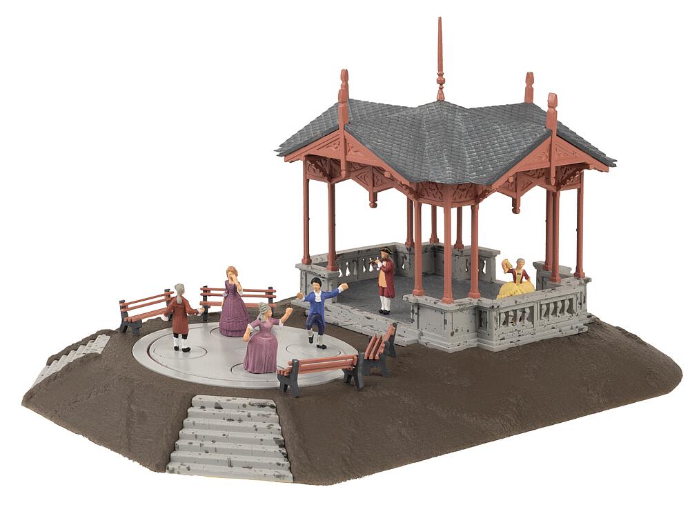 Gazebo musicale con figure danzanti Scala H0 DS Modellismo Gazebo musicale figure danzanti scala H0