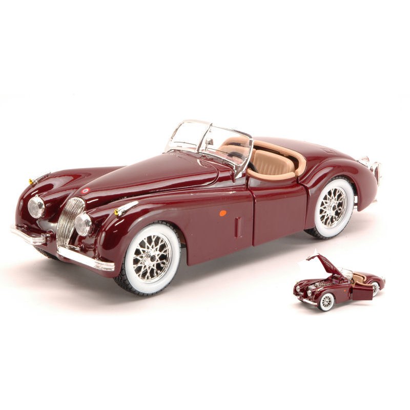 Jaguar Xk 120 Roadster 1951 Amarant 1:24 DS Modellismo Jaguar Xk 120 Roadster 1951 Amarant 1:24