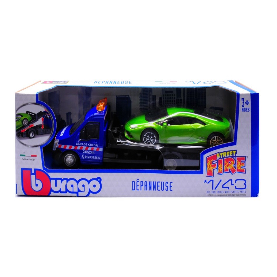 Lamborghini Huracan + Flatbed Transporter 1:43 DS Modellismo Lamborghini Huracan + Flatbed Transporter 1:43