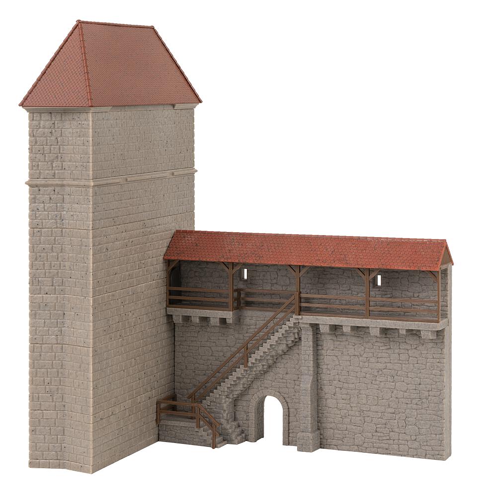 Muro di cinta della città vecchia con muro a scudo Scala H0 DS Modellismo Muro di cinta della città vecchia scala H0