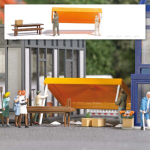 Costruzione di bancarelle scala H0 Busch
