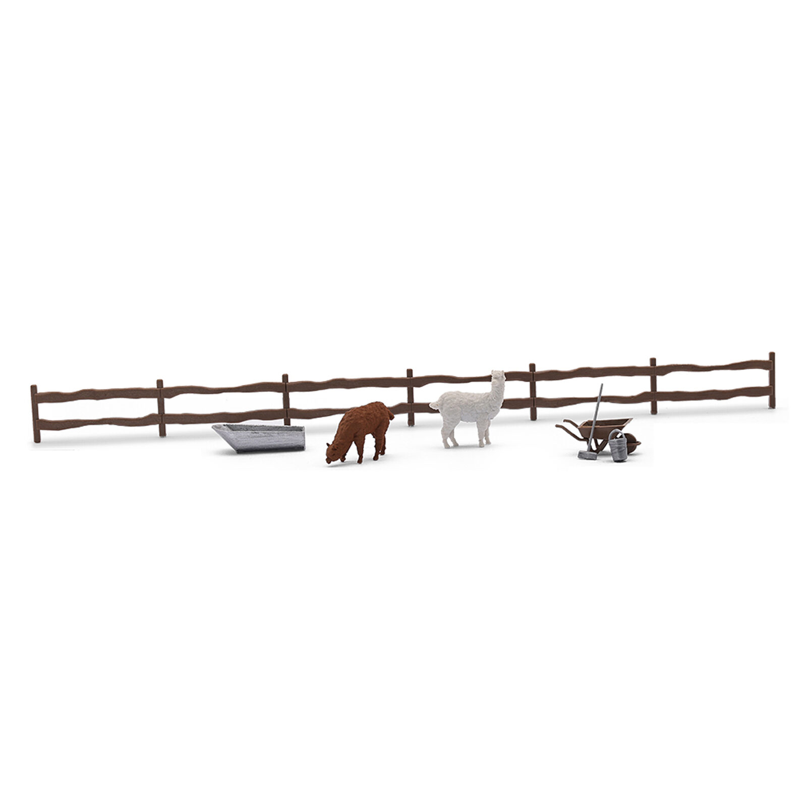 Set d'azione: Alpaca con abbeveratoio Scala H0 DS Modellismo Set d'azione: Alpaca abbeveratoio scala H0