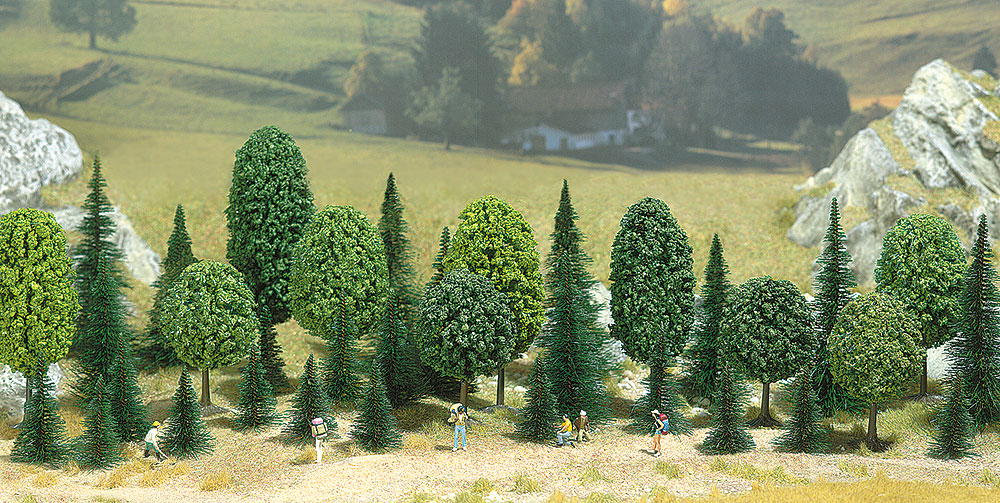 Foresta mista, 35 pezzi Scala H0 DS Modellismo Foresta mista, 35 pezzi scala H0 Busch