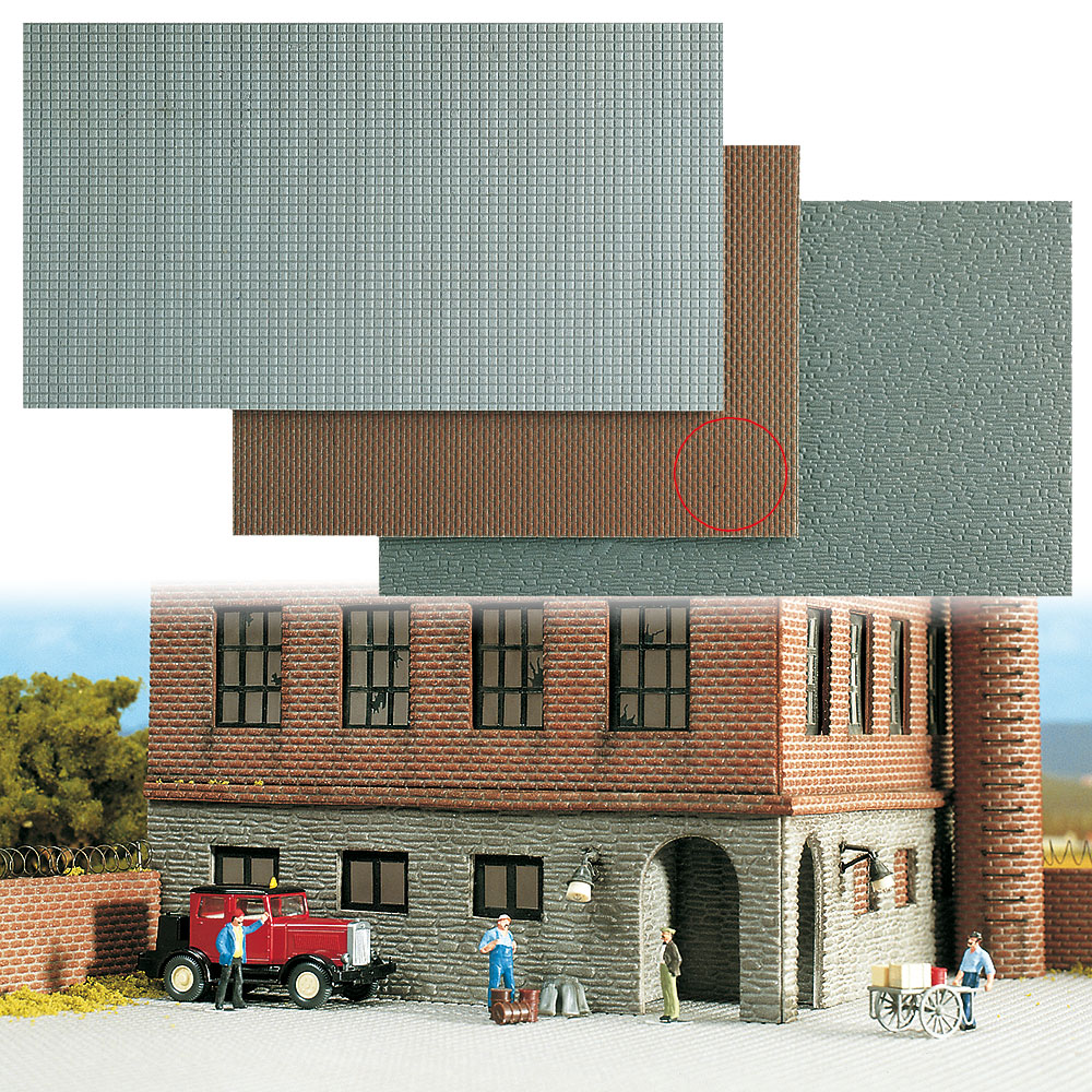Muro di pietra clinker Scala H0 DS Modellismo Muro di pietra clinker scala H0 Busch