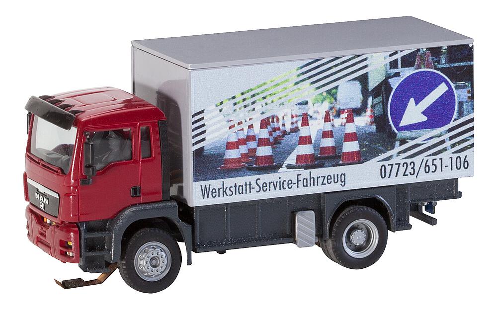 Autocarro MAN TGS per officina di riparazione (HERPA/RIETZE) Scala H0 DS Modellismo Autocarro MAN TGS per officina scala H0