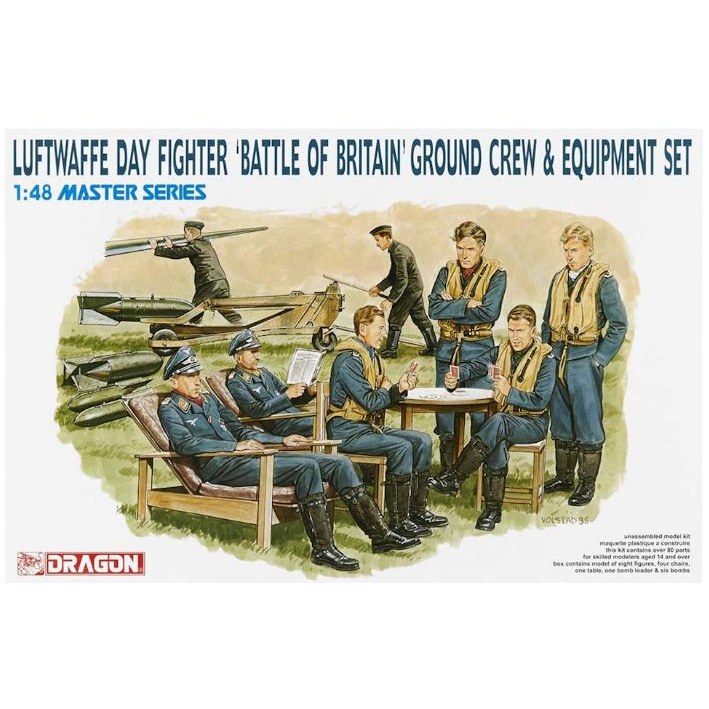 Luftwaffe Day Fighter Battle of Britain Ground Crew Set Kit 1:48 DS Modellismo Luftwaffe Day Fighter Battle of Britain Ground Crew Set Kit 1:48