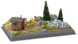 Mini diorama di montagna scala H0 Faller