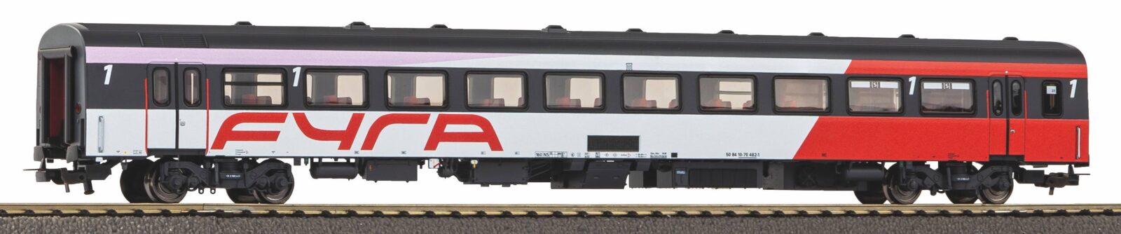 Carrozza Passeggeri ICR 1^ Classe Fyra Epoca V, numero di servizio diverso Scala H0 DS Modellismo Carrozza Passeggeri ICR 1^ Classe scala H0