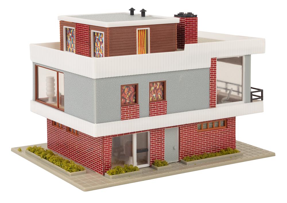 B-257 Casa moderna con appartamento Scala H0 DS Modellismo B-257 Casa moderna appartamento scala H0