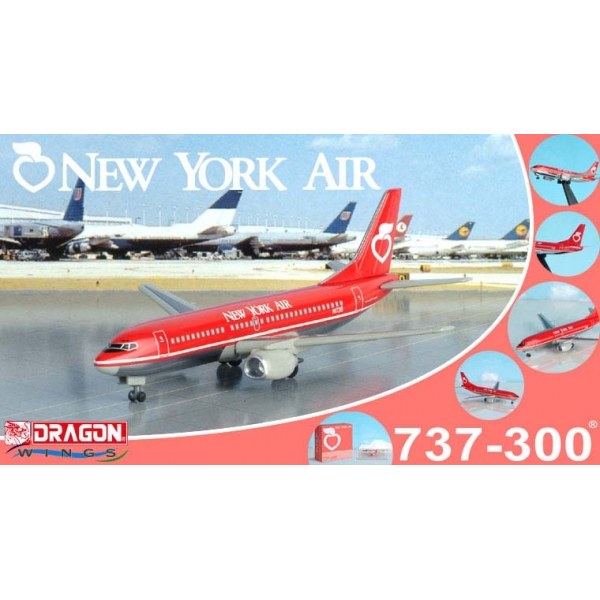 New York Air 737-300 Vintage with Clear Box DS Modellismo New York Air 737-300 Vintage with Clear Box