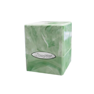 Marble Satin Cube Lime Green/white