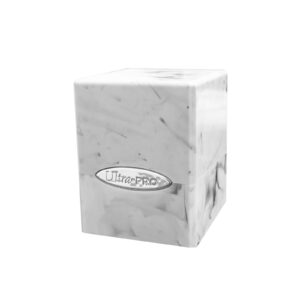 Marble Satin Cube White/black
