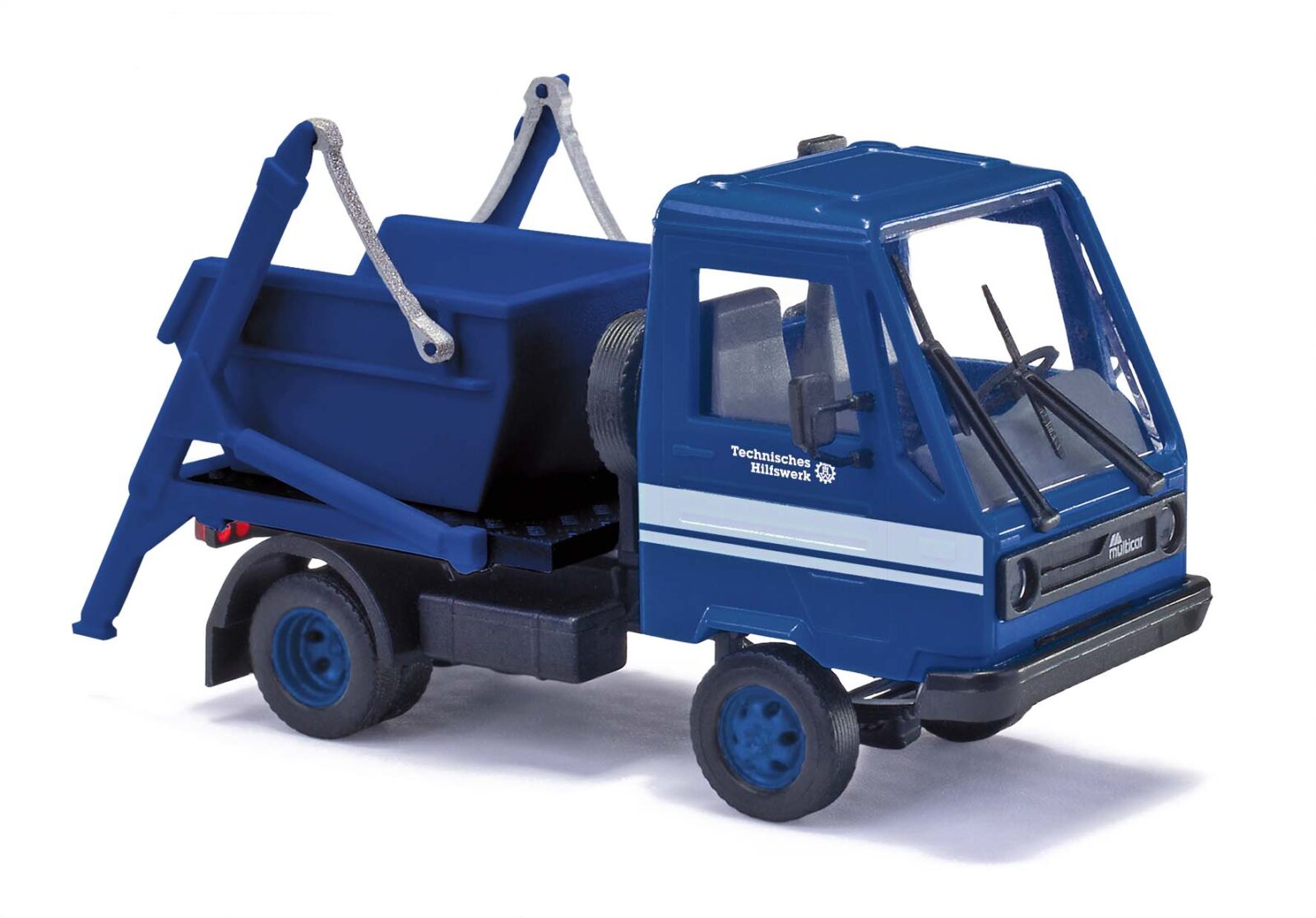 Multicar M26 con caricatore di cassoni, THW Scala H0 DS Modellismo Multicar M26 caricatore di cassoni, scala H0