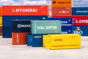Container da 20' Set da 5 scala H0 Faller