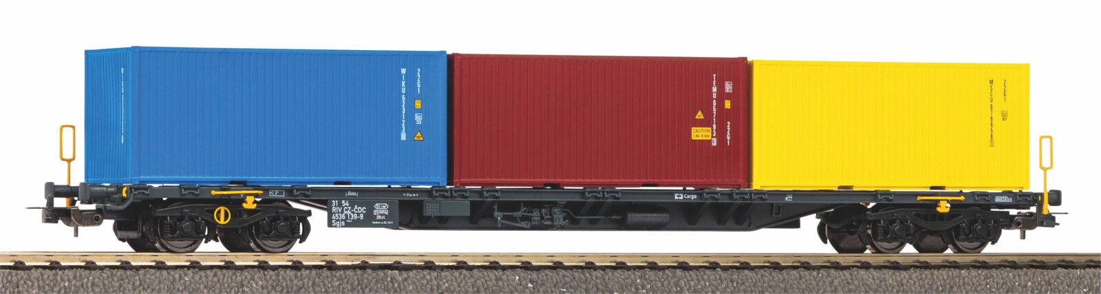 Carro porta container "Sgnss" CD Epoca VI Scala H0 DS Modellismo Carro porta container "Sgnss" CD scala H0