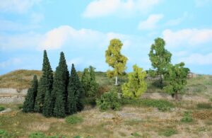 Mini foresta, 16 alberi frondosi / scala H0