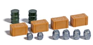 M-Set:Casse di legno/barili scala H0 Busch