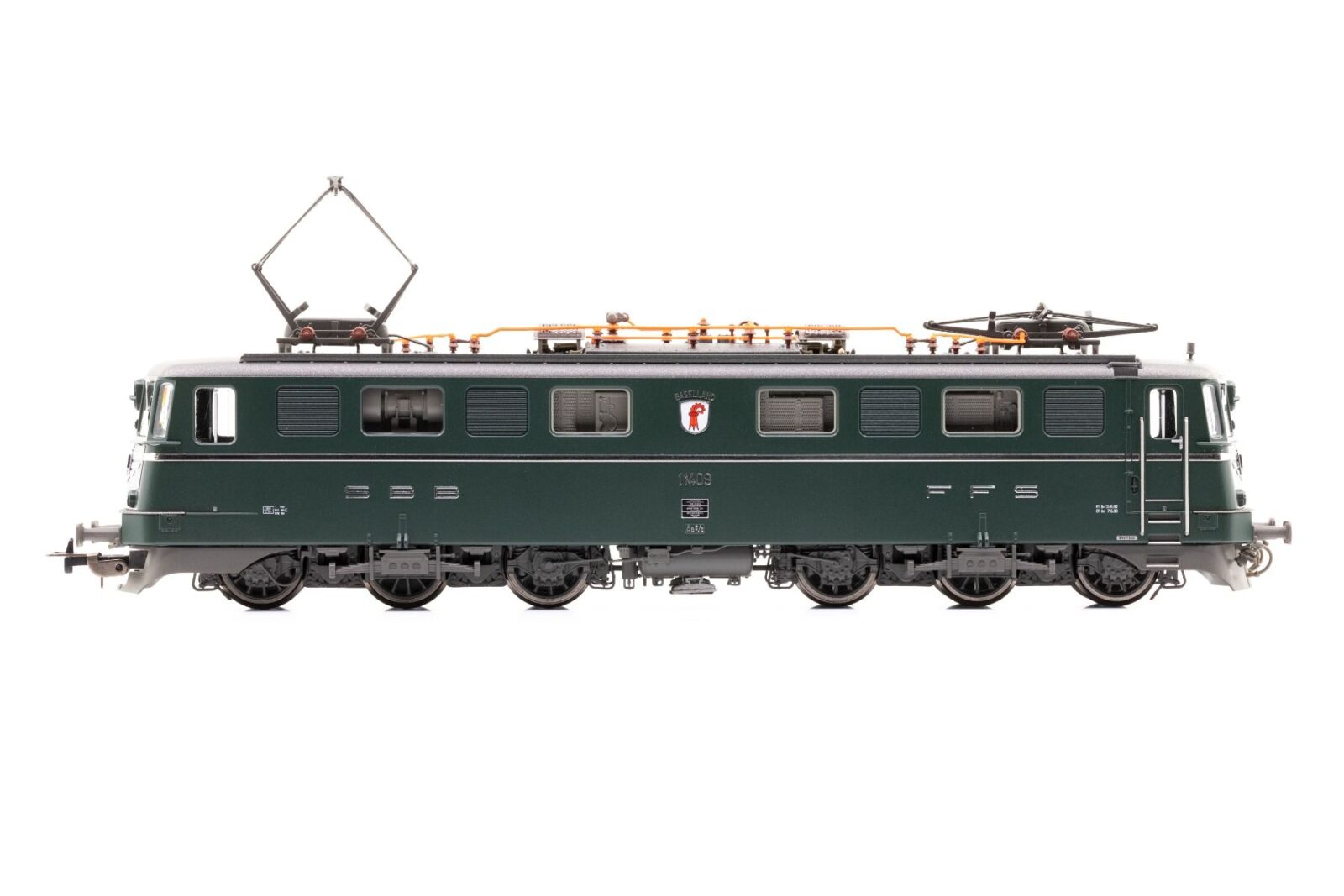 Locomotiva Elettrica Ae 6/6 11409 FFS Baselland verde Epoca IV Scala H0 DS Modellismo Locomotiva Elettrica Ae 6/6 11409 scala H0