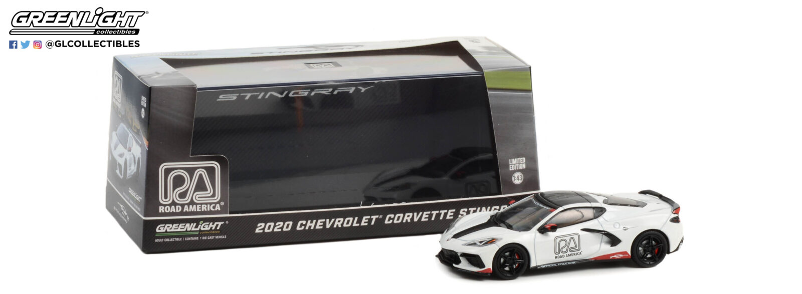 2020 Chevrolet Corvette C8 Stingray Coupe - Road America Official Pace Car DS Modellismo 2020 Chevrolet Corvette C8 scala 1:43