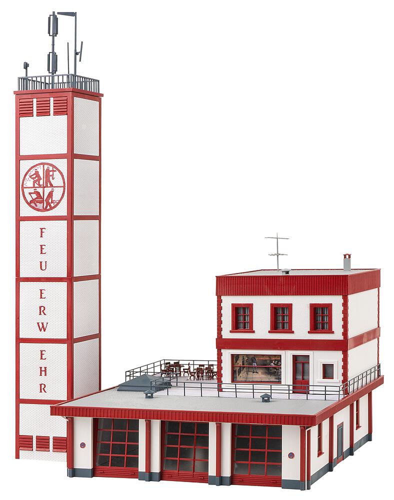 Caserma moderna dei vigili del fuoco Scala H0 DS Modellismo Caserma moderna dei vigili scala H0
