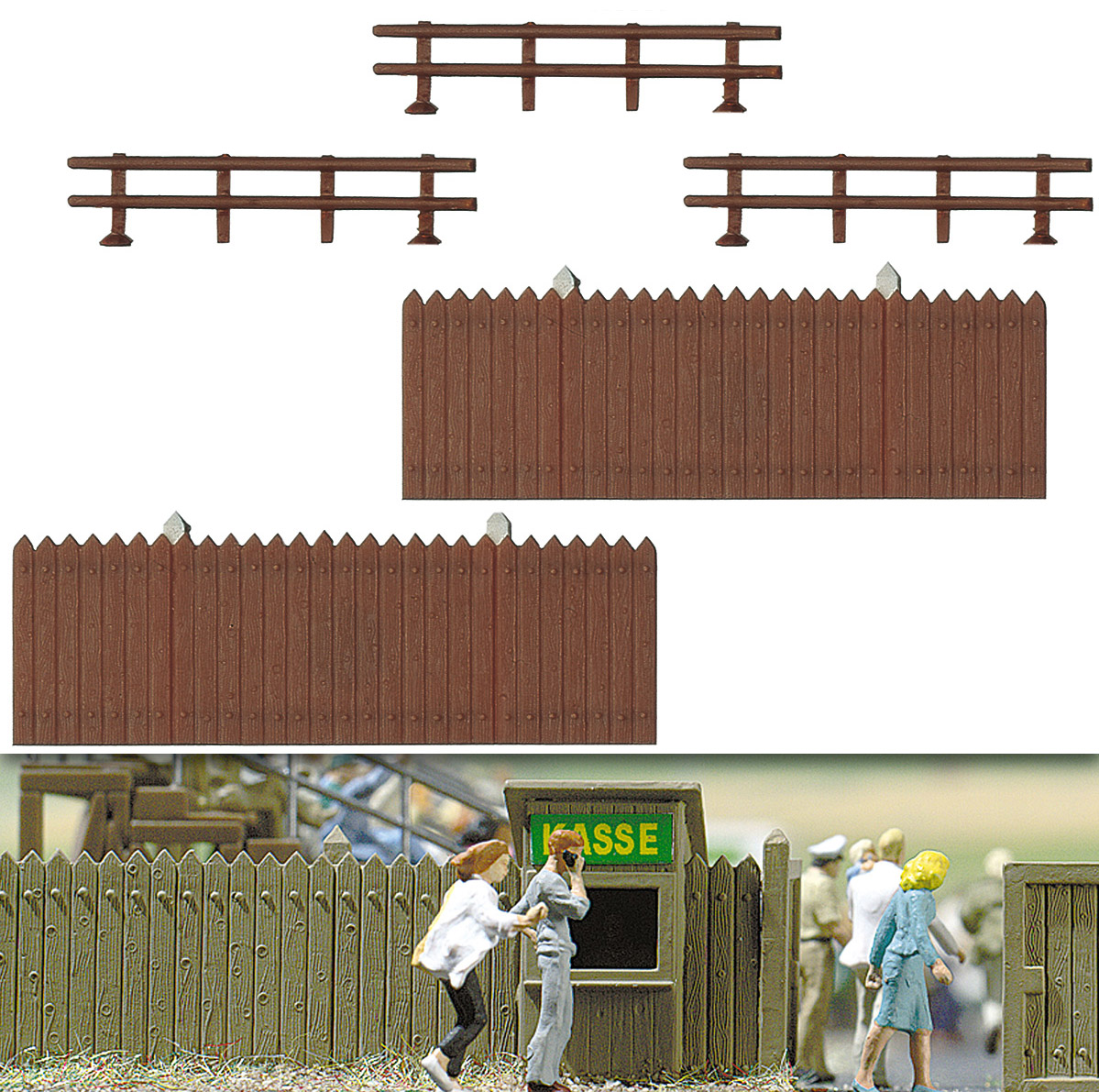 Recinzione in legno Scala H0 DS Modellismo Recinzione in legno scala H0 Busch