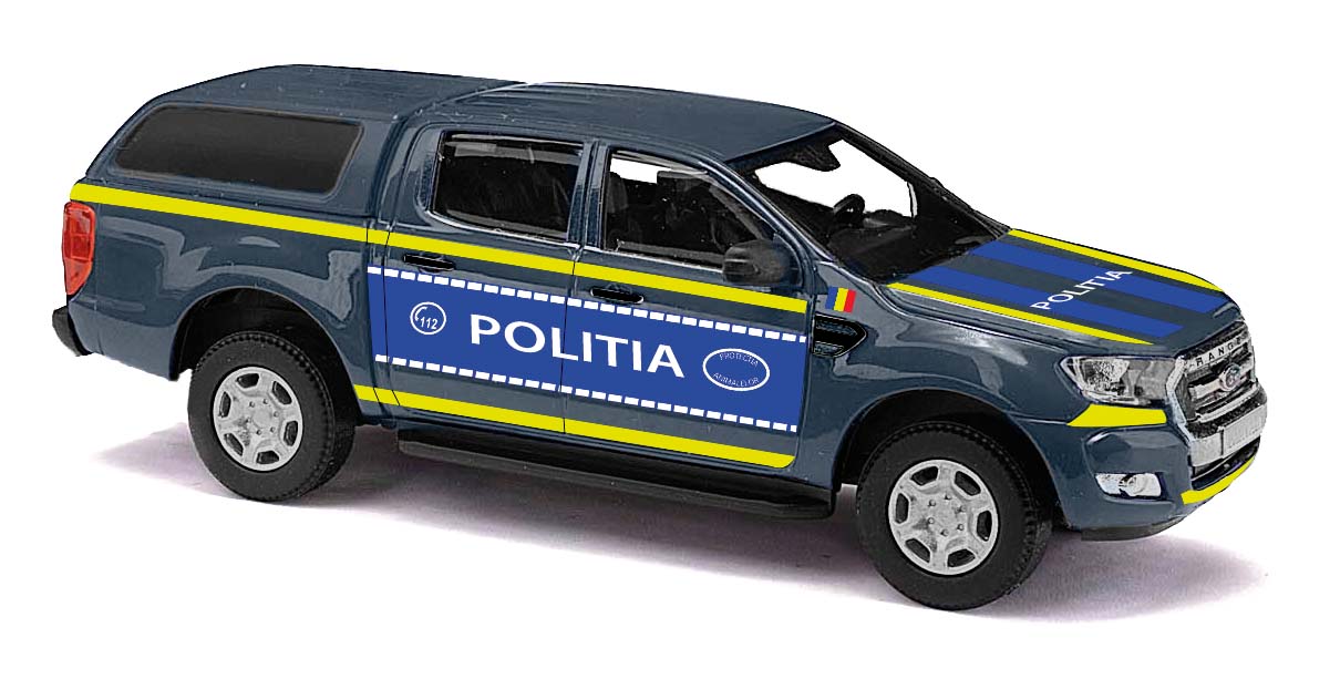 Ford Ranger Hardtop Policia Scala H0 DS Modellismo Ford Ranger Hardtop Policia scala H0 Busch