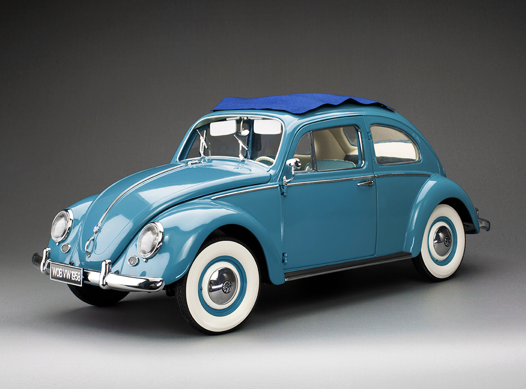 Volkswagen Beetle Saloon del 1958 con Tettuccio Apribile (Limited Edition 1000pz) DS Modellismo Volkswagen Beetle Saloon del 1958 scala 1:12