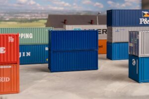 Container da 20' Blu Set da 2 pezzi scala H0