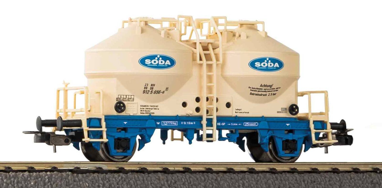 Carro Silos trasporto cemento "Soda" DB AG Epoca V Scala H0 DS Modellismo Carro Silos trasporto cemento scala H0