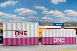 Container da 40' "ONE" Set da 5 scala H0