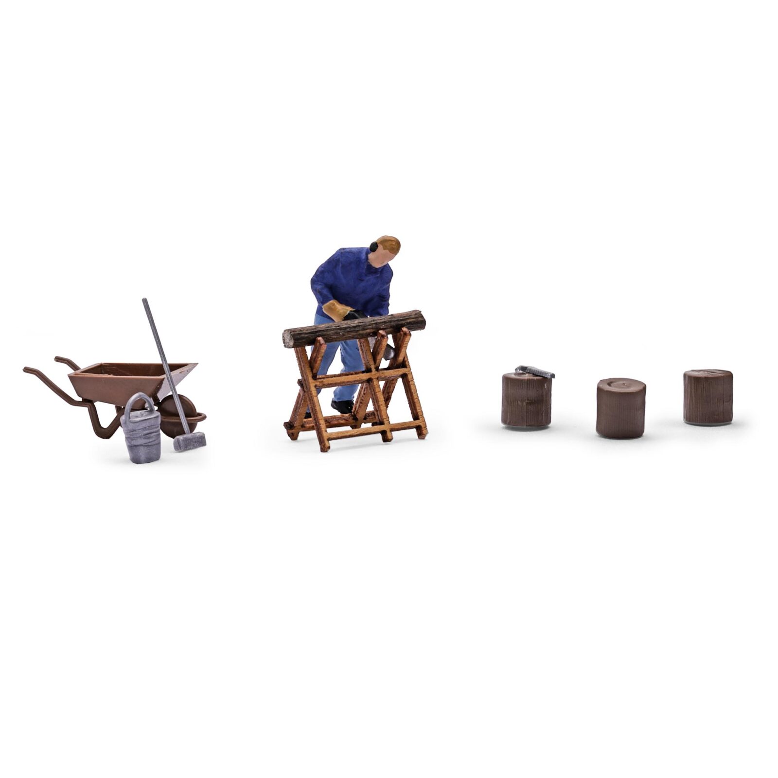 Set Azione: Segare tronchi Scala H0 DS Modellismo Set Azione: Segare tronchi scala H0 Busch