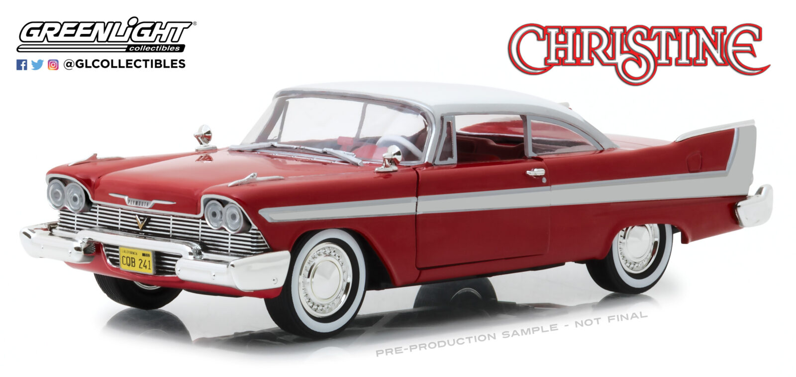 Christine (1983) - 1958 Plymouth Fury DS Modellismo Christine 1958 Plymouth Fury scala 1:24