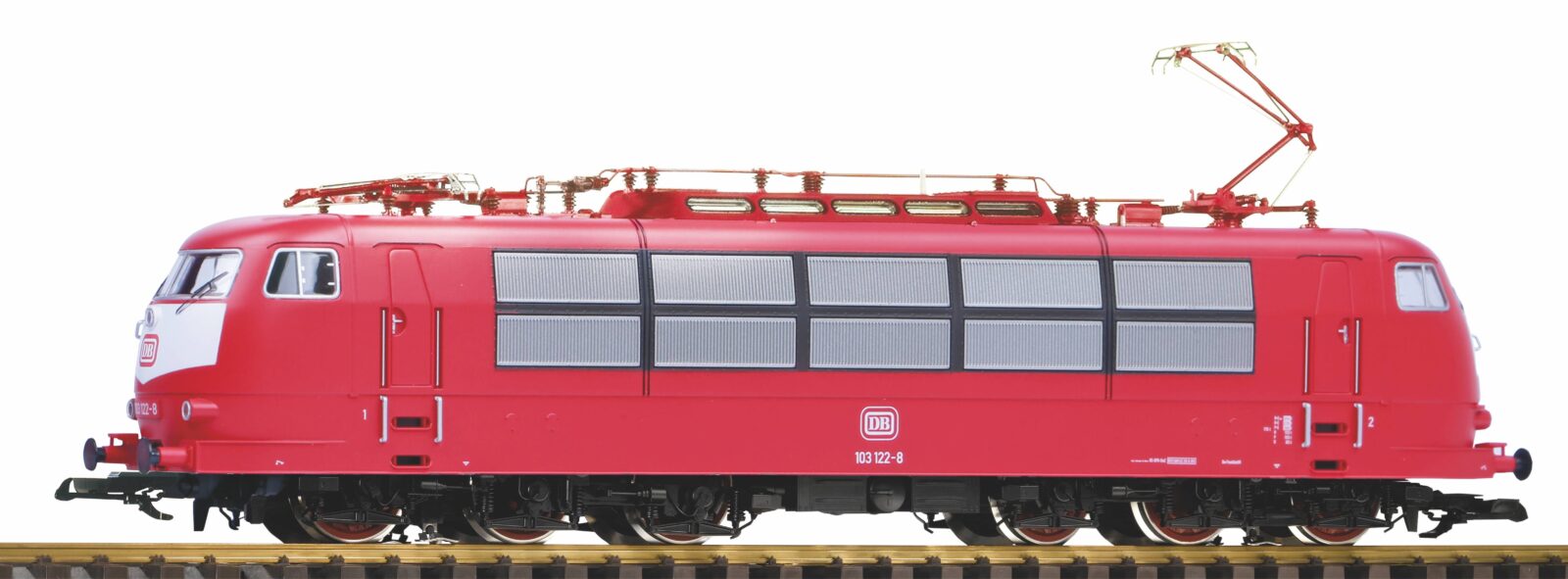 Locomotiva elettrica BR 103 delle DB Rosso orientale con pantografo a un braccio Scala G DS Modellismo Locomotiva elettrica BR 103 delle DB scala G