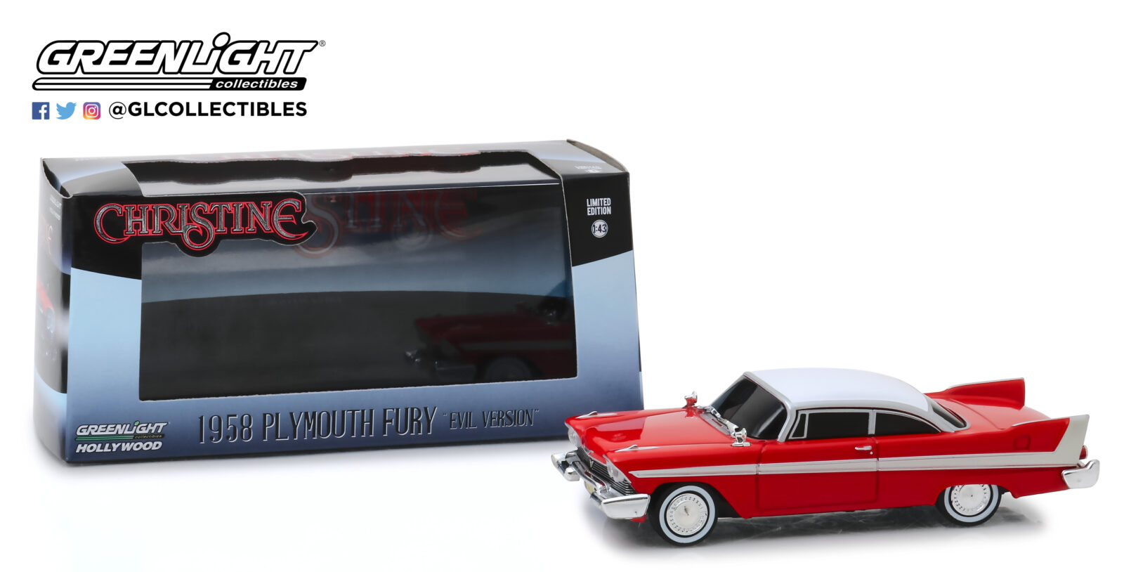 Christine (1983) - 1958 Plymouth Fury - Versione con finestrini oscurati DS Modellismo Christine 1958 Plymouth Fury scala 1:43