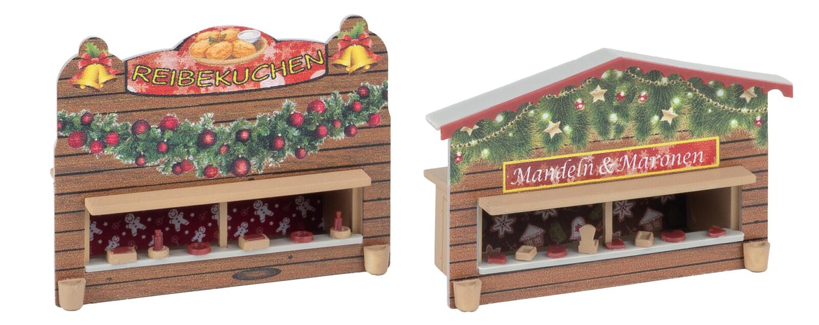 2 bancarelle del mercatino di Natale Scala N DS Modellismo 2 bancarelle del mercatino di Natale scala N