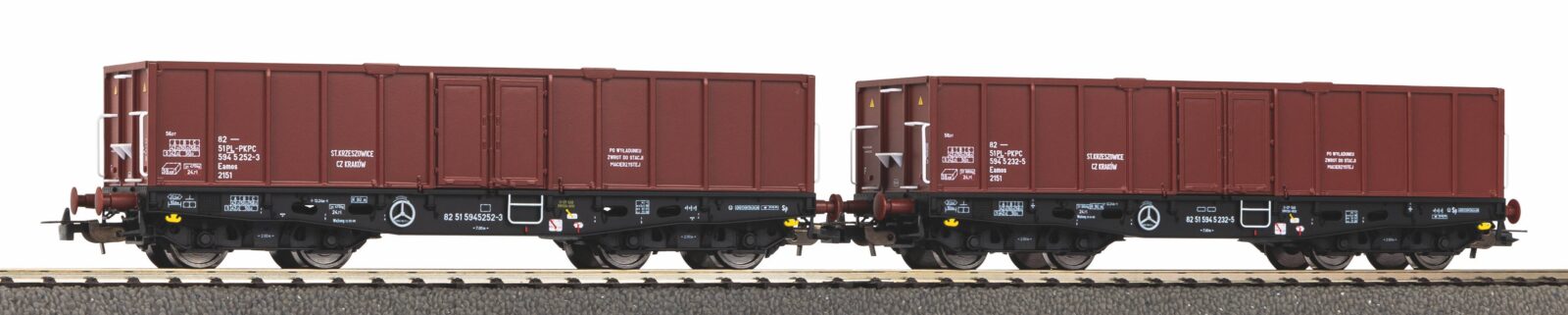Set 2 Carri Gondola 401Zk PKP Epoca VI Scala H0 DS Modellismo Set 2 Carri Gondola 401Zk PKP Epoca scala H0