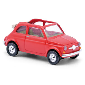 Fiat 500 Cabrio rossa scala H0 Busch