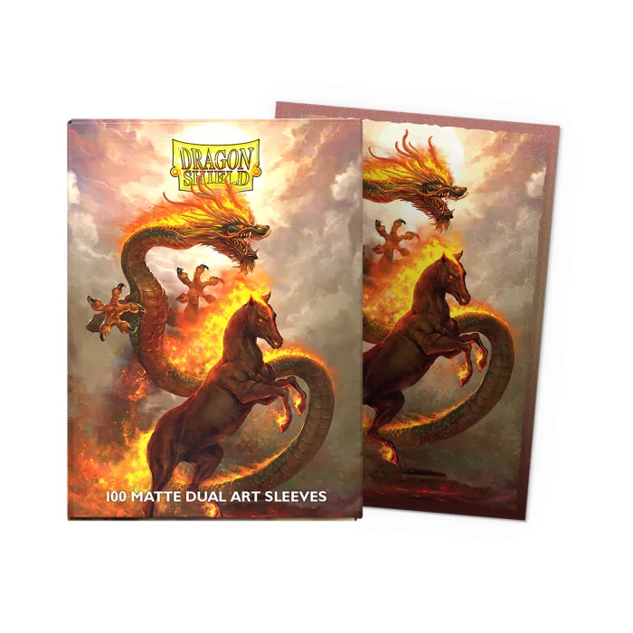 DS100 Sleeves Standard Matte Dual Art - Fire Horse 2026 (AT-12115) DS Modellismo DS100 Sleeves Standard Matte Dual Art Fire