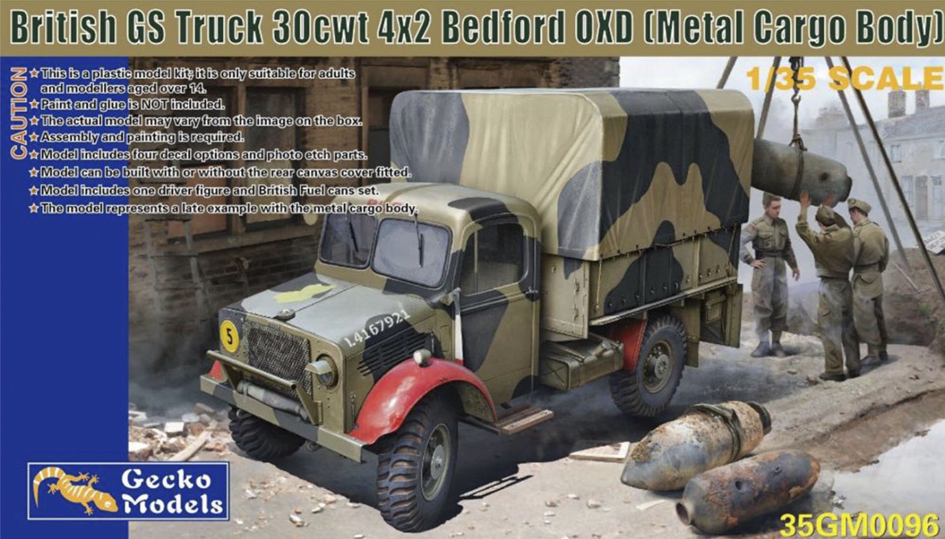 1/35 British GS Truck 30cwt 4x2 Bedford Oxd (in metallo Cargo Body) DS Modellismo British Gs Truck 30cwt 4x2 Bedford Oxd