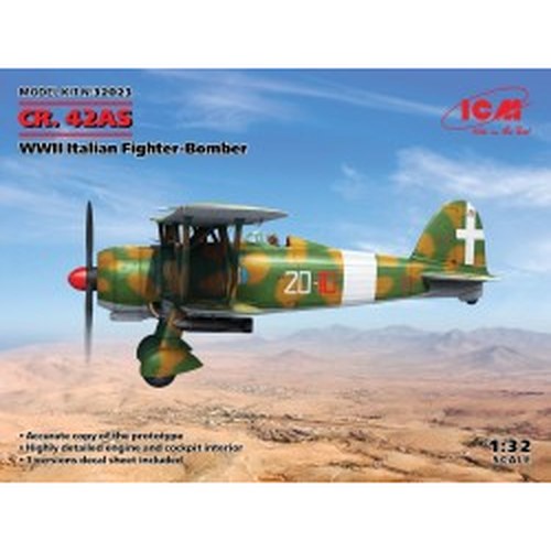 CR.42AS WWII Italian Fighter Bomber Kit 1:32 DS Modellismo CR.42AS WWII Italian Fighter Bomber Kit 1:32