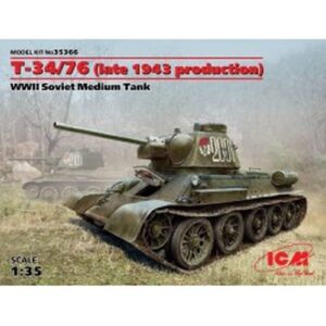 1/35 T-34/76 (late 1943 production), Wwii Soviet Medium Tank (100% new molds)