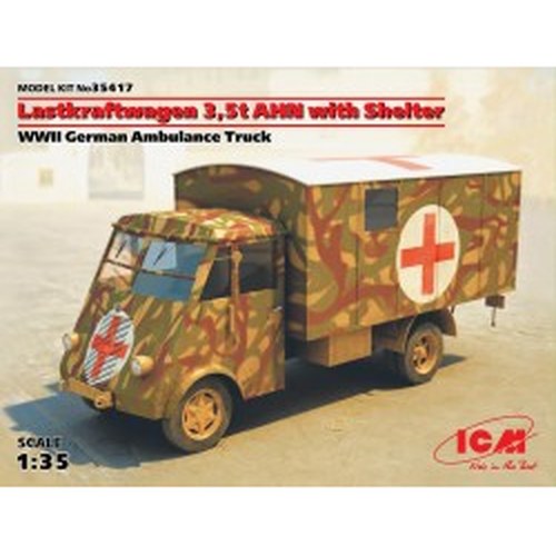 1/35 Lastkraftwagen 3,5 t Ahn with Shelter, Wwii German Ambulance Truck DS Modellismo 1/35 Lastkraftwagen 3,5 t Ahn with Shelter, Wwii German Ambulance Truck