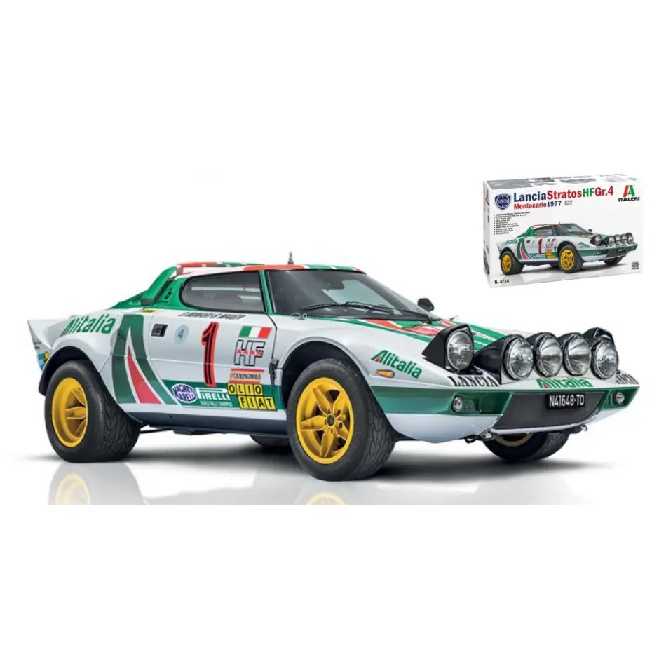 Lancia Stratos HF GR.4 Rally Montecarlo 1977 Kit 1:12 DS Modellismo Lancia Stratos HF GR.4 Rally Montecarlo 1977 Kit 1:12